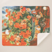 Pierre-Auguste Renoir Geraniums and Cats Sherpadecke (Vorderseite (Horizontal))