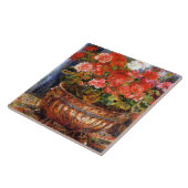 Pierre-Auguste Renoir Geraniums in einem Kupferbec Fliese (Seite)