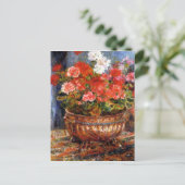 Pierre-Auguste Renoir Geraniums in einem Kupferbec Postkarte (Stehend Vorderseite)