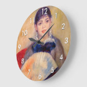 Pierre-Auguste Renoir - Girl with a Fan Große Wanduhr (Winkel)