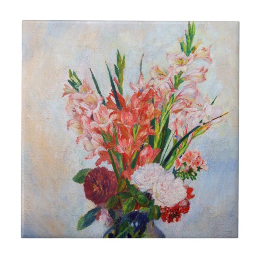 Pierre-Auguste Renoir - Gladioli Fliese (Vorderseite)