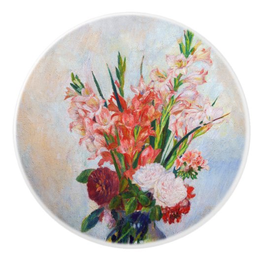 Pierre-Auguste Renoir - Gladioli Keramikknauf (Vorderseite)