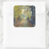 Pierre-Auguste Renoir - Im Wald Quadratischer Aufkleber (Tasche)