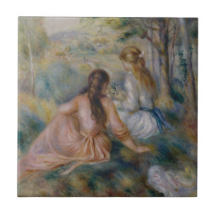 Pierre Auguste Renoir   in der Wiese Fliese