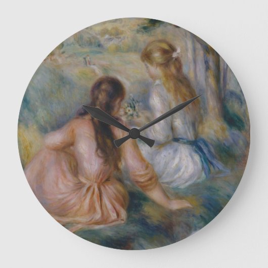 Pierre Auguste Renoir | in der Wiese Große Wanduhr (Vorderseite)