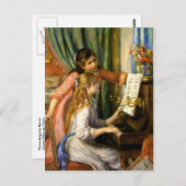 Pierre-Auguste Renoir - Jeunes Filles au Piano Postkarte (Vorne/Hinten)
