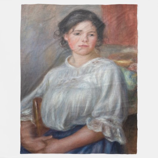 Pierre-Auguste Renoir - Junge Frau sitzend Fleecedecke (Vorderseite)