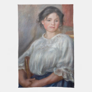 Pierre-Auguste Renoir - Junge Frau sitzend Geschirrtuch