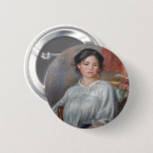 Pierre-Auguste Renoir - Junge Frau sitzt Button (Vorne & Hinten)