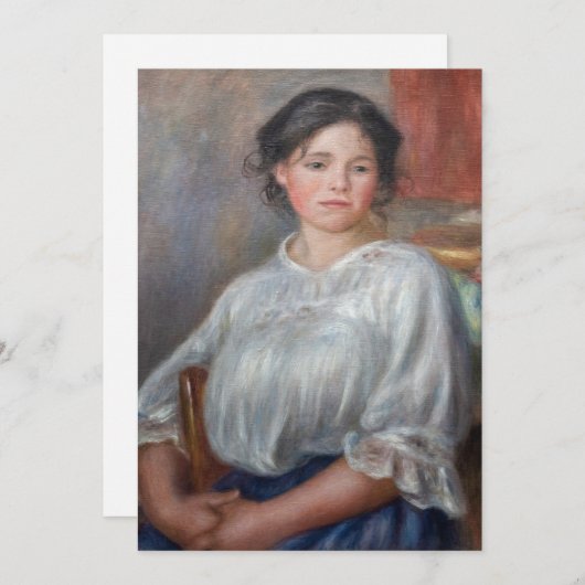 Pierre-Auguste Renoir - Junge Frau sitzt Dankeskarte (Vorne/Hinten)
