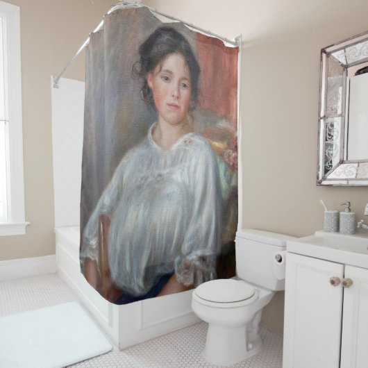 Pierre-Auguste Renoir - Junge Frau sitzt Duschvorhang (Beispiel)