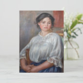 Pierre-Auguste Renoir - Junge Frau sitzt Einladung (Stehend Vorderseite)