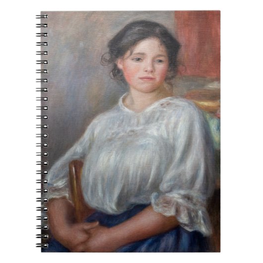 Pierre-Auguste Renoir - Junge Frau sitzt Notizblock (Vorderseite)