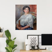 Pierre-Auguste Renoir - Junge Frau sitzt Poster (Heimbüro)