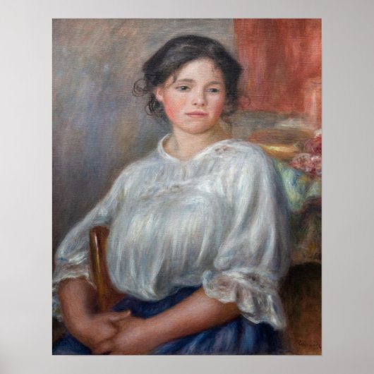 Pierre-Auguste Renoir - Junge Frau sitzt Poster (Vorne)