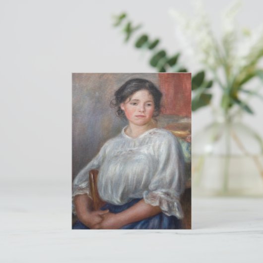 Pierre-Auguste Renoir - Junge Frau sitzt Postkarte (Stehend Vorderseite)
