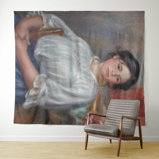 Pierre-Auguste Renoir - Junge Frau sitzt Wandteppich (Beispiel (Horizontal))