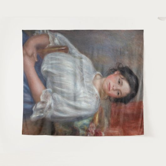 Pierre-Auguste Renoir - Junge Frau sitzt Wandteppich (Vorderseite (Horizontal))