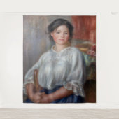 Pierre-Auguste Renoir - Junge Frau sitzt Wandteppich (Vorderseite)