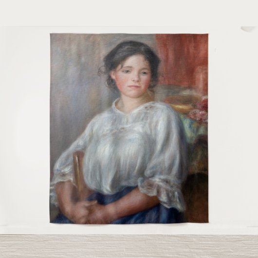 Pierre-Auguste Renoir - Junge Frau sitzt Wandteppich (Vorderseite)