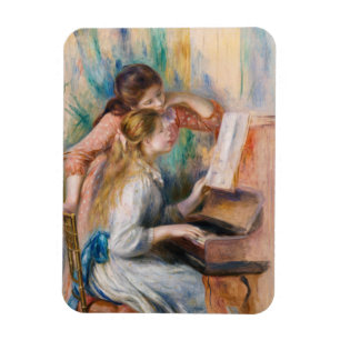 Pierre Auguste Renoir - Junge Mädchen am Klavier Magnet
