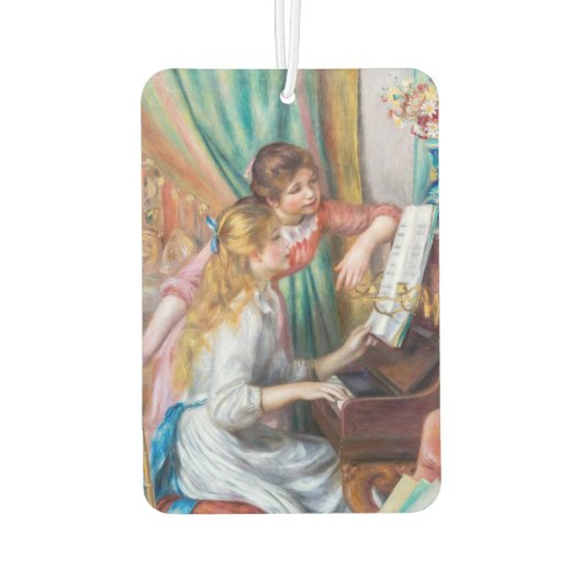 Pierre Auguste Renoir - Junge Mädchen am Piano Autolufterfrischer (Rückseite)