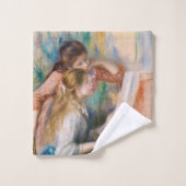 Pierre Auguste Renoir - Junge Mädchen am Piano Badhandtuch Set (Waschlappen)