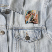 Pierre Auguste Renoir - Junge Mädchen am Piano Button (Beispiel)