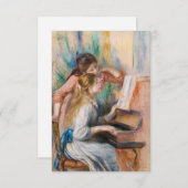 Pierre Auguste Renoir - Junge Mädchen am Piano Dankeskarte (Vorne/Hinten)