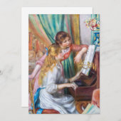 Pierre Auguste Renoir - Junge Mädchen am Piano Dankeskarte (Vorne/Hinten)