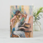 Pierre Auguste Renoir - Junge Mädchen am Piano Einladung (Stehend Vorderseite)