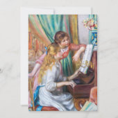 Pierre Auguste Renoir - Junge Mädchen am Piano Einladung (Vorderseite)