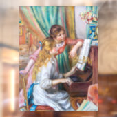 Pierre Auguste Renoir - Junge Mädchen am Piano Fensteraufkleber (Blatt 2)