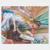Pierre Auguste Renoir - Junge Mädchen am Piano Fleecedecke (Vorderseite (Horizontal))