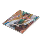 Pierre Auguste Renoir - Junge Mädchen am Piano Fliese (Seite)