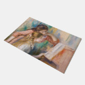 Pierre Auguste Renoir - Junge Mädchen am Piano Fußmatte (Schrägansicht)