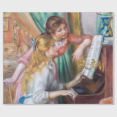 Pierre Auguste Renoir - Junge Mädchen am Piano Geschenkpapier (Flach)