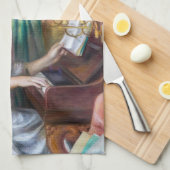 Pierre Auguste Renoir - Junge Mädchen am Piano Geschirrtuch (Viertel Falte)