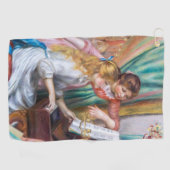 Pierre Auguste Renoir - Junge Mädchen am Piano Golfhandtuch (Horizontal)