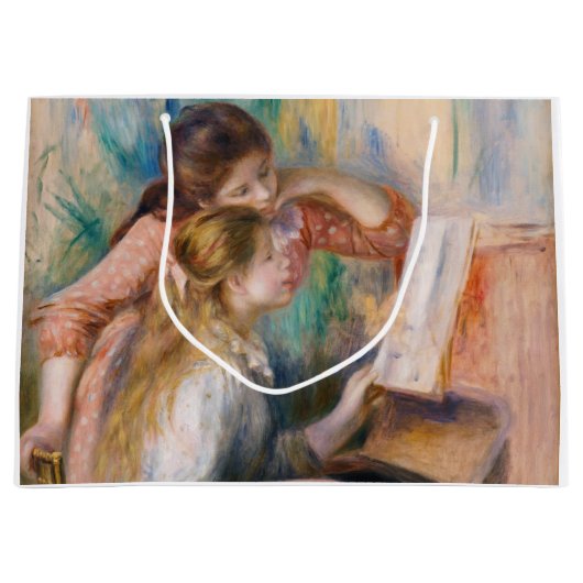 Pierre Auguste Renoir - Junge Mädchen am Piano Große Geschenktüte (Vorderseite)