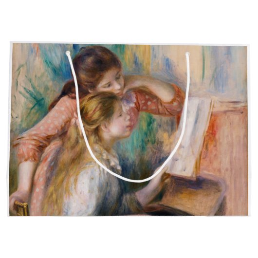 Pierre Auguste Renoir - Junge Mädchen am Piano Große Geschenktüte (Rückseite)