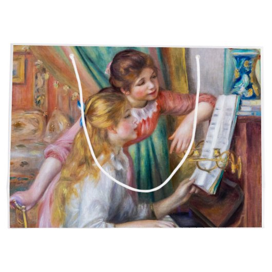 Pierre Auguste Renoir - Junge Mädchen am Piano Große Geschenktüte (Rückseite)