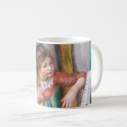 Pierre Auguste Renoir - Junge Mädchen am Piano Kaffeetasse (VorderseiteRechts)