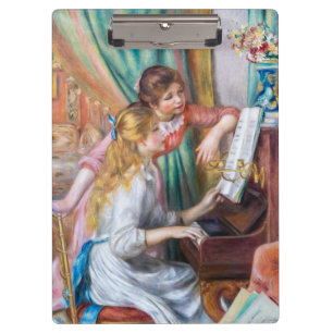 Pierre Auguste Renoir - Junge Mädchen am Piano Klemmbrett