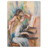 Pierre Auguste Renoir - Junge Mädchen am Piano Klemmbrett (Rückseite)
