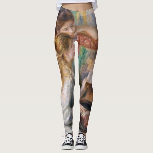 Pierre Auguste Renoir - Junge Mädchen am Piano Leggings (Vorderseite)