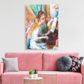 Pierre Auguste Renoir - Junge Mädchen am Piano Leinwanddruck (Insitu (Wohnzimmer))