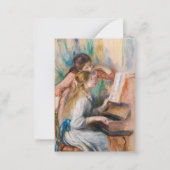 Pierre Auguste Renoir - Junge Mädchen am Piano Mitteilungskarte (Vorderseite)