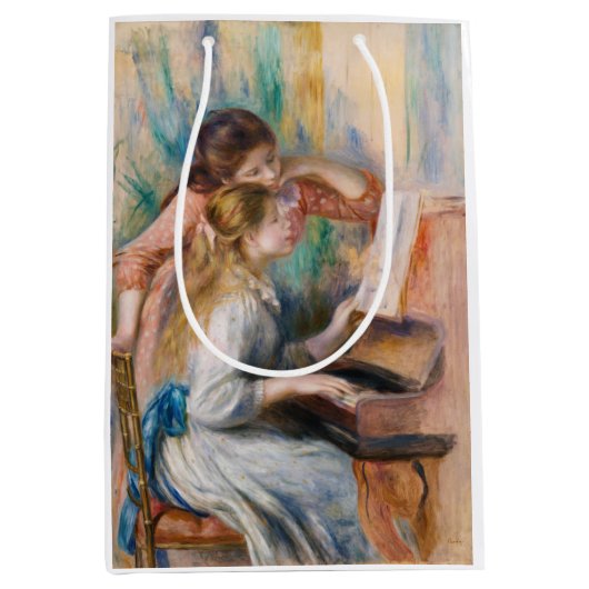 Pierre Auguste Renoir - Junge Mädchen am Piano Mittlere Geschenktüte (Vorderseite)