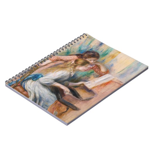 Pierre Auguste Renoir - Junge Mädchen am Piano Notizblock (Linke Seite)